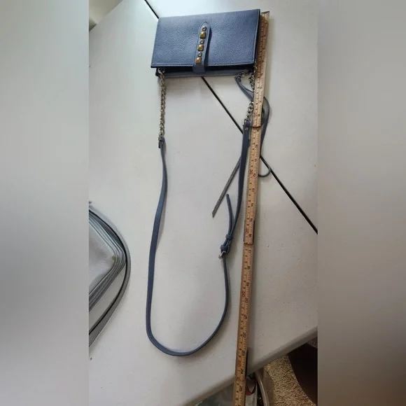 NWOT Rebecca Minkoff Multi Studded Wallet With Chain Strap - Blue - Picture 4 of 9